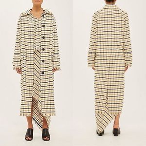 Topshop Boutique Gingham Duster Coat Size 4